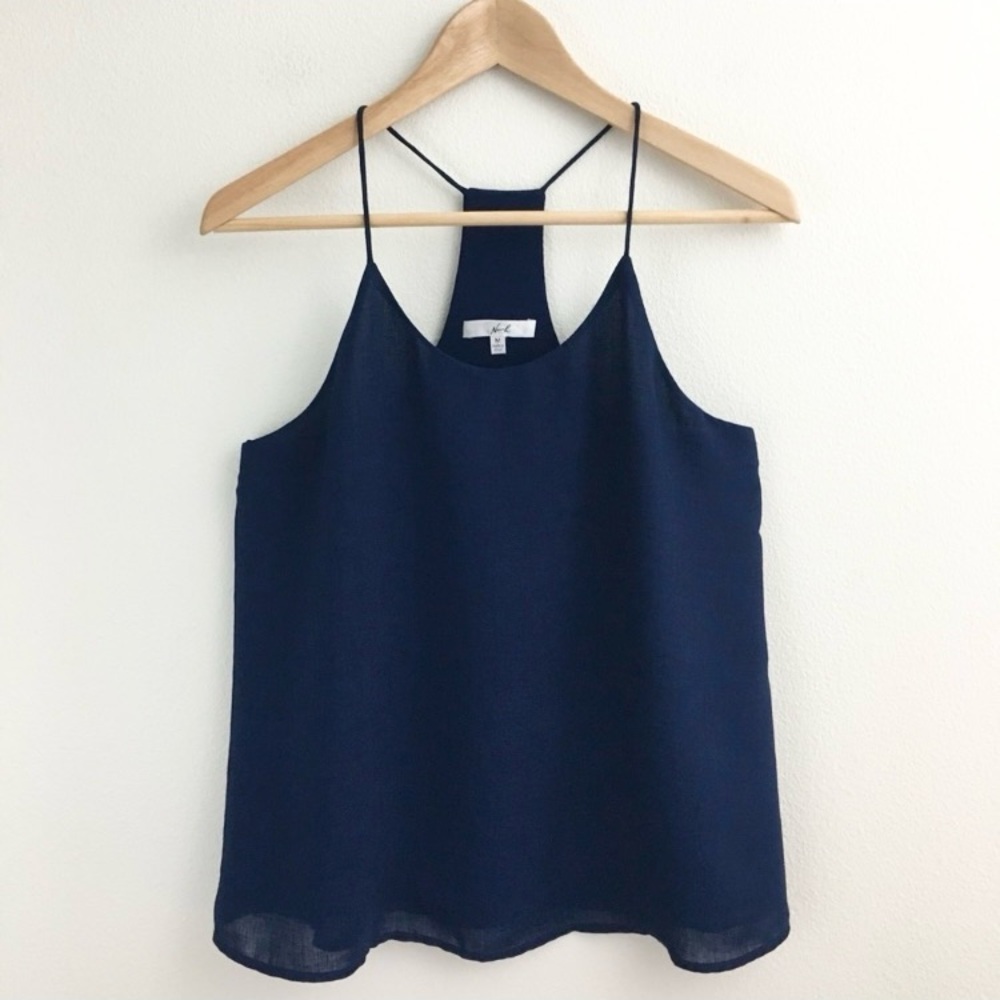 Norah | Navy Racerback Dressy Top